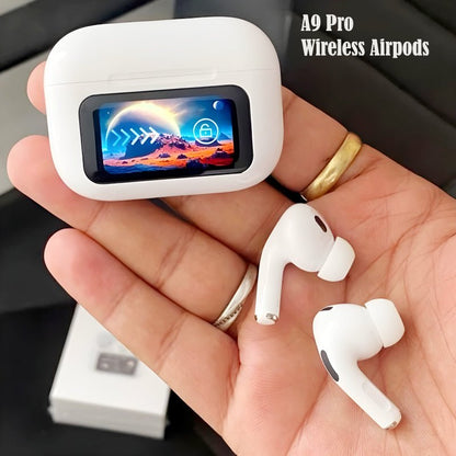 A9 Pro High Quality Sound, ENC Noise Reduction Wireless AirPods With Smart Touch Screen Control - wardrox